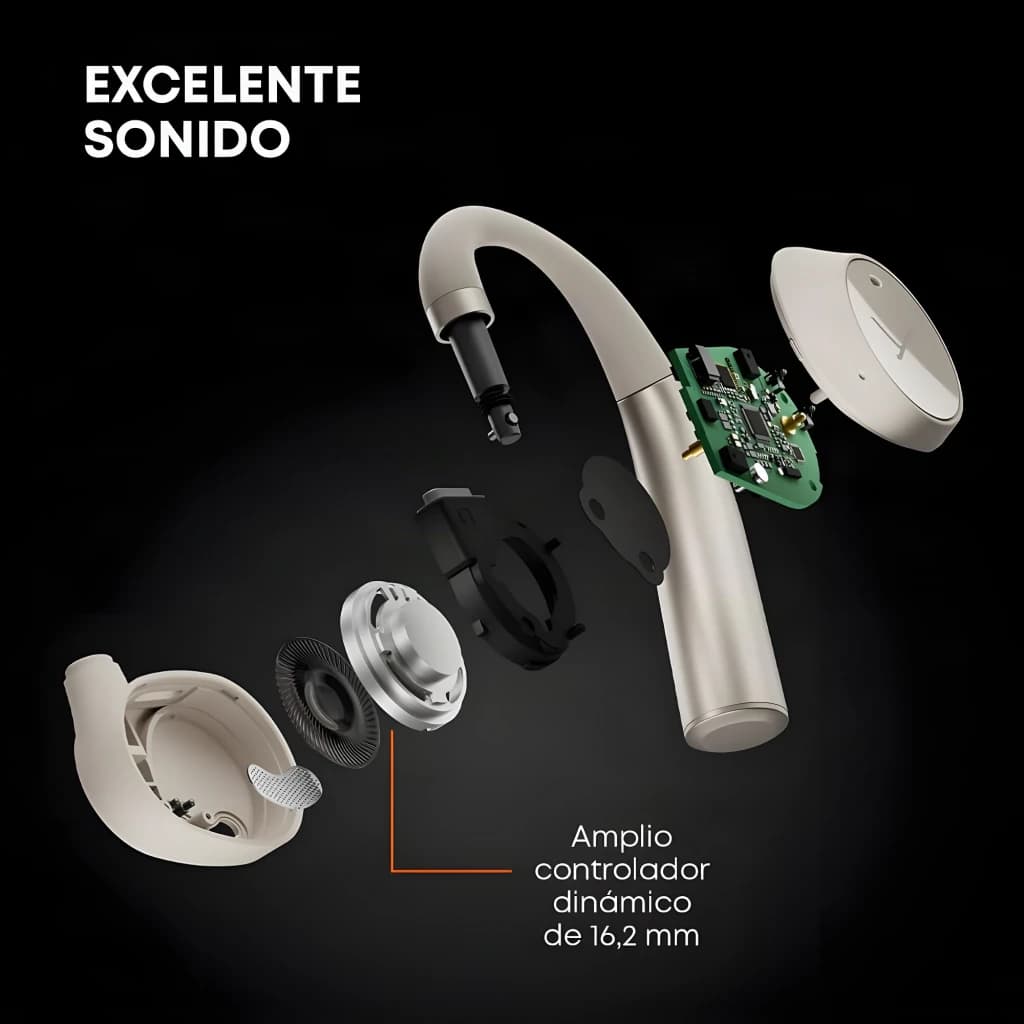 Écouteurs Beyerdynamic Verio 200 TWS Bluetooth 5.3 35h avec étui Crème, vue éclatée: transducteur dynamique 16,2 mm
