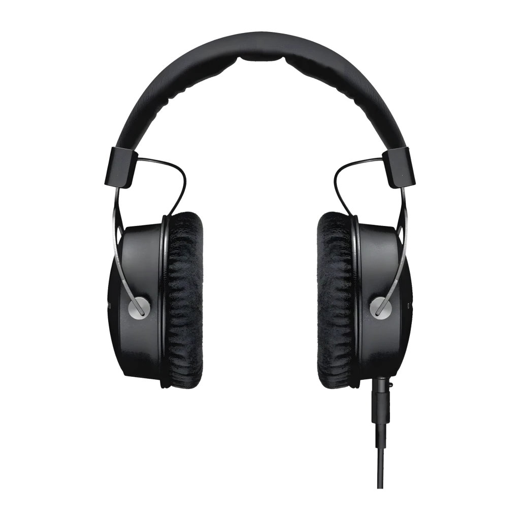 Auscultadores Beyerdynamic DT 1770 Pro MKII Circumaurais Cabo Jack 3,5 mm Preto, vista frontal: almofadas de veludo e arco