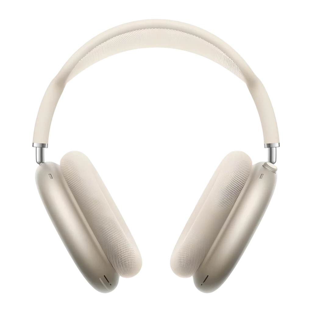 Auscultadores Apple AirPods Max 2 Cancelamento de Ruído Diadema Bluetooth 5.3 Luz Estelar Estelar, vista frontal: arco