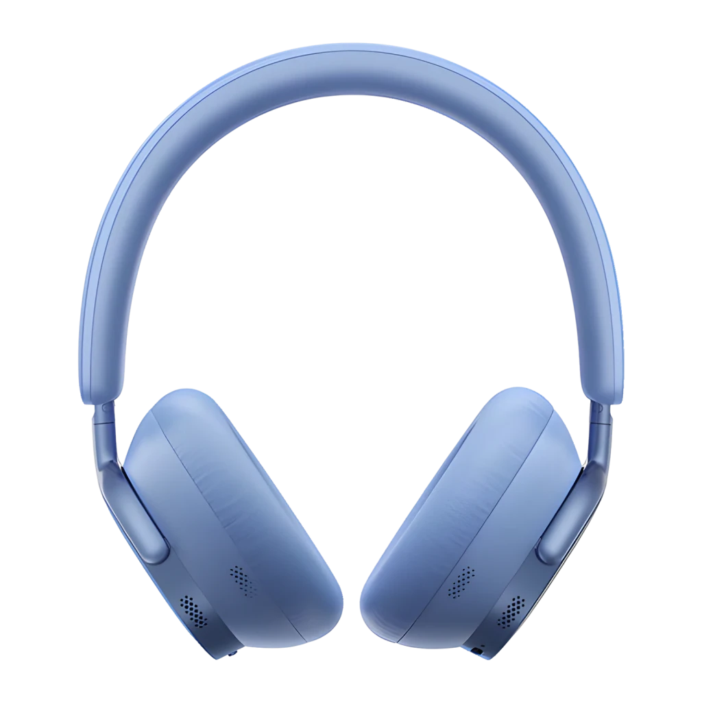 Auriculares Baseus Inspire XH1 Diadema Bluetooth 6.1 100h Azul, vista frontal: diadema y almohadillas azules sobre fondo