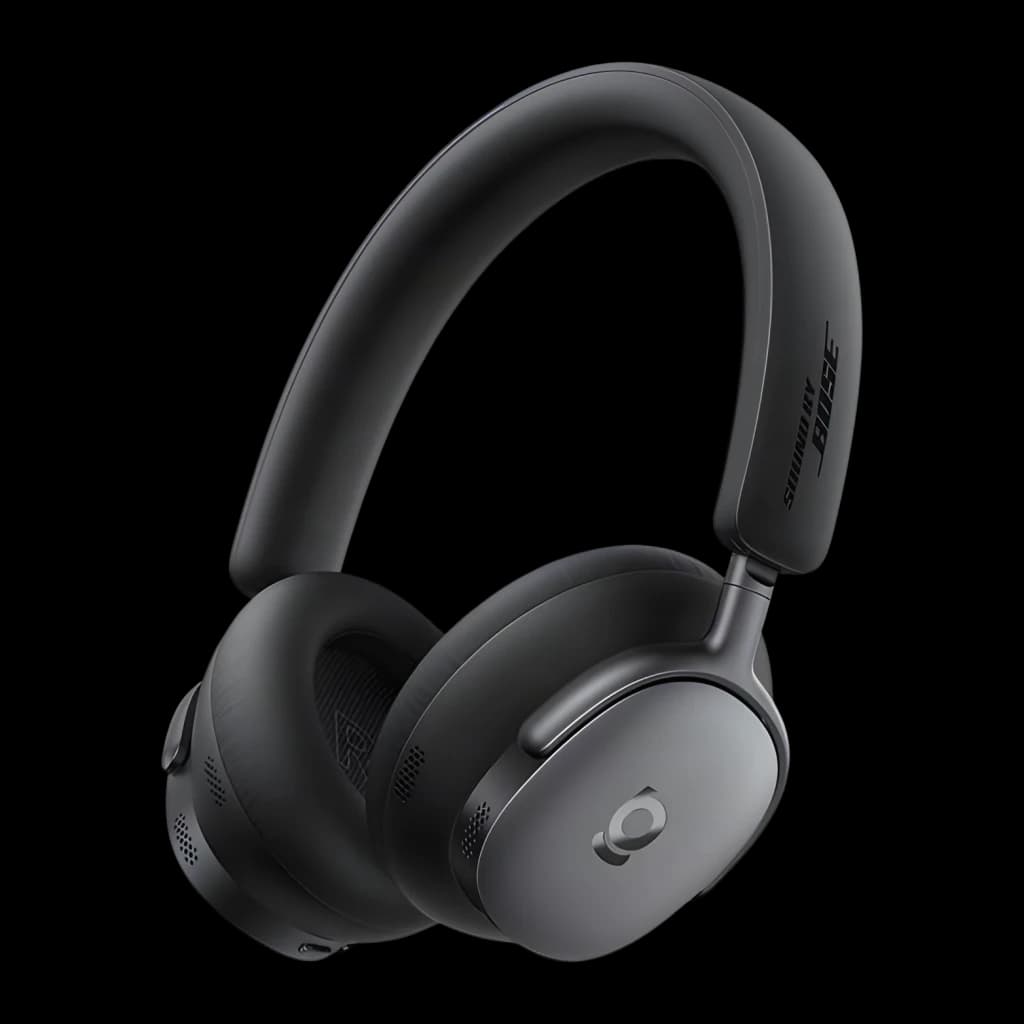 Casque Baseus Inspire XH1 Wireless Supra-auriculaire Bluetooth 6.1 100h Noir, vue en angle: arceau rembourré, coussinets