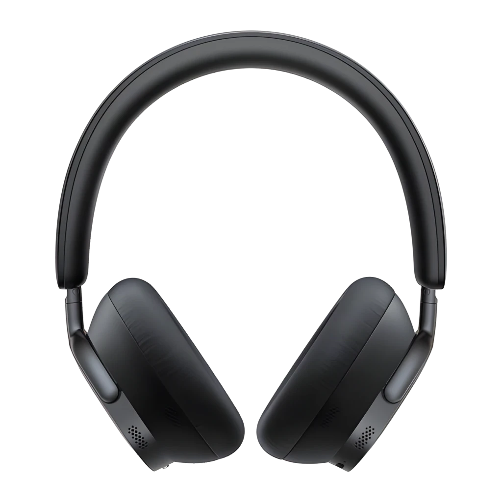 Casque Baseus Inspire XH1 Wireless Supra-auriculaire Bluetooth 6.1 100h Noir, vue avant: arceau et coussinets avec grilles