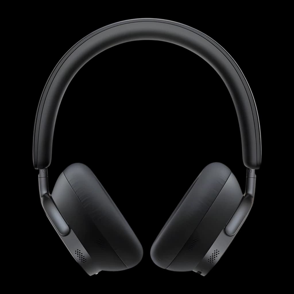 Casque Baseus Inspire XH1 Wireless Supra-auriculaire Bluetooth 6.1 100h Noir, vue avant: arceau et coussinets avec grilles