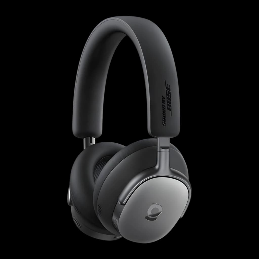 Casque Baseus Inspire XH1 Wireless Supra-auriculaire Bluetooth 6.1 100h Noir, vue latérale: coussinets et logo Sound by Bose