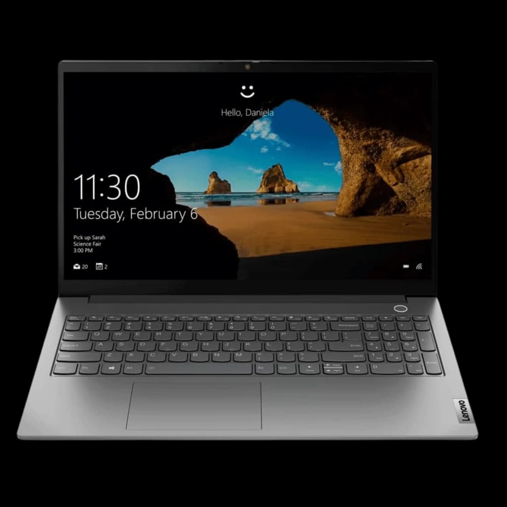 Lenovo ThinkBook 15 G2 ITL gris, écran 15,6 pouces bordures fines, webcam avec obturateur, clavier QWERTZ rétroéclairé, châssis alu fin, état excellent