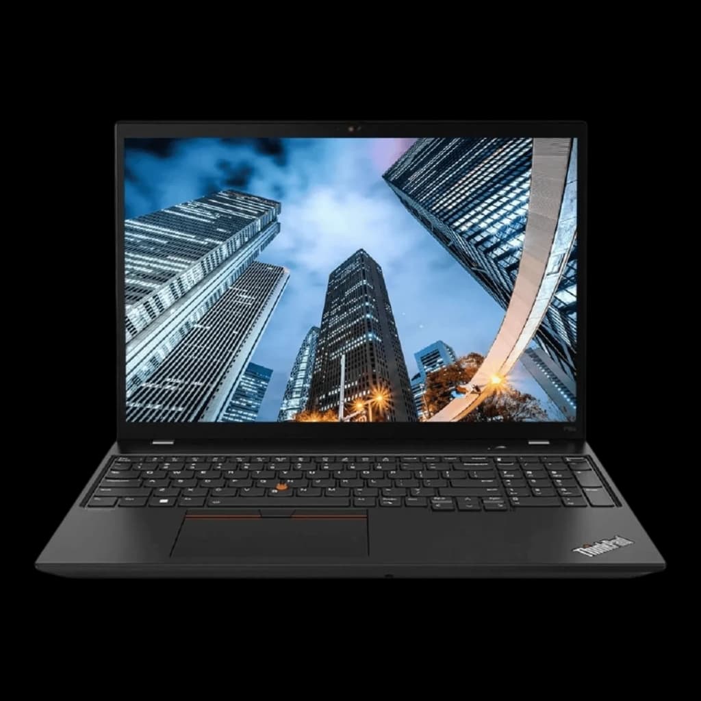 Lenovo ThinkPad P16s Gen 1 noir, écran 16 pouces bord fin, clavier QWERTZ rétroéclairé, châssis robuste, trackpoint rouge, état excellent rénové