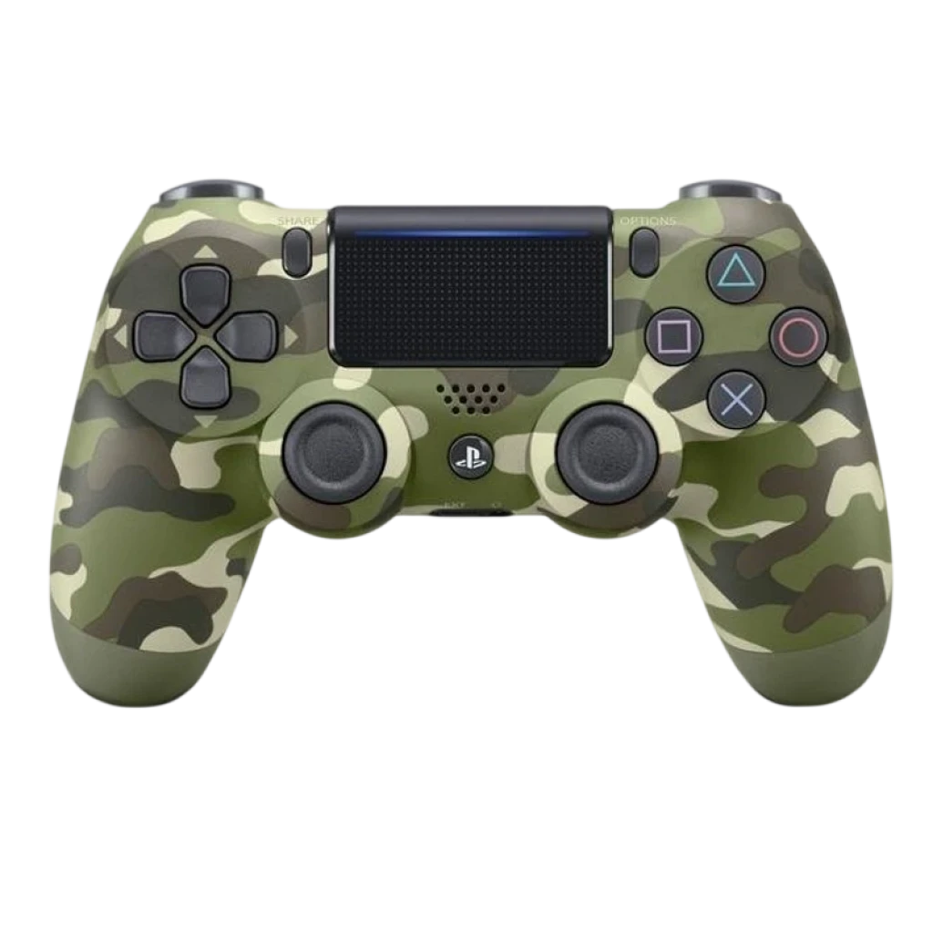 Mando Sony PS4 Dualshock Verde Camuflaje V2 Renovado - Estado Excelente