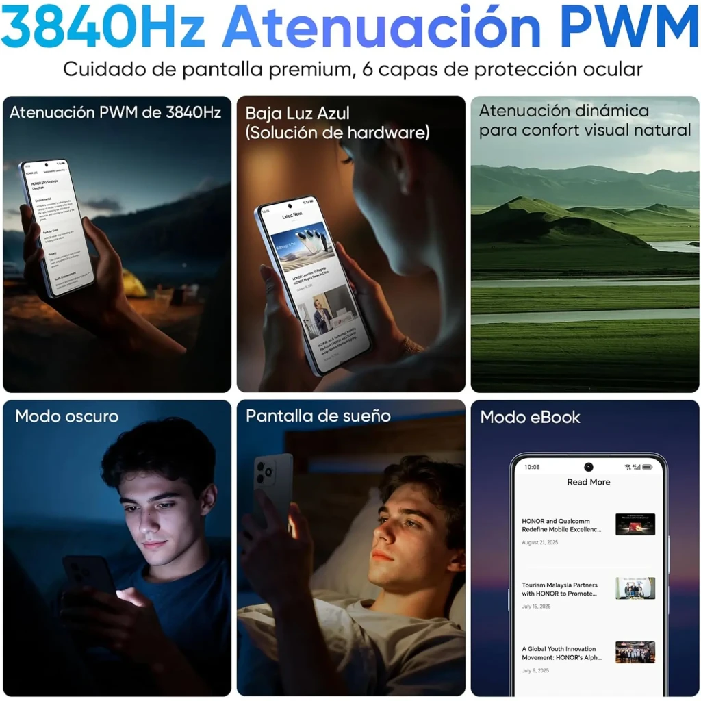 Honor X8D 8GB 512GB Azul com tela AMOLED 6,7 polegadas, bordas finas, câmera tripla traseira em módulo arredondado e furo central para a câmera frontal - Item3