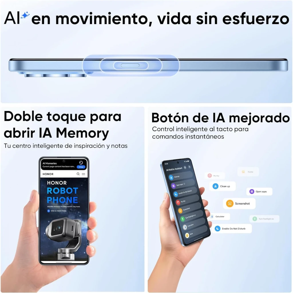 Honor X8D 8GB 512GB Azul com tela AMOLED 6,7 polegadas, bordas finas, câmera tripla traseira em módulo arredondado e furo central para a câmera frontal - Item7