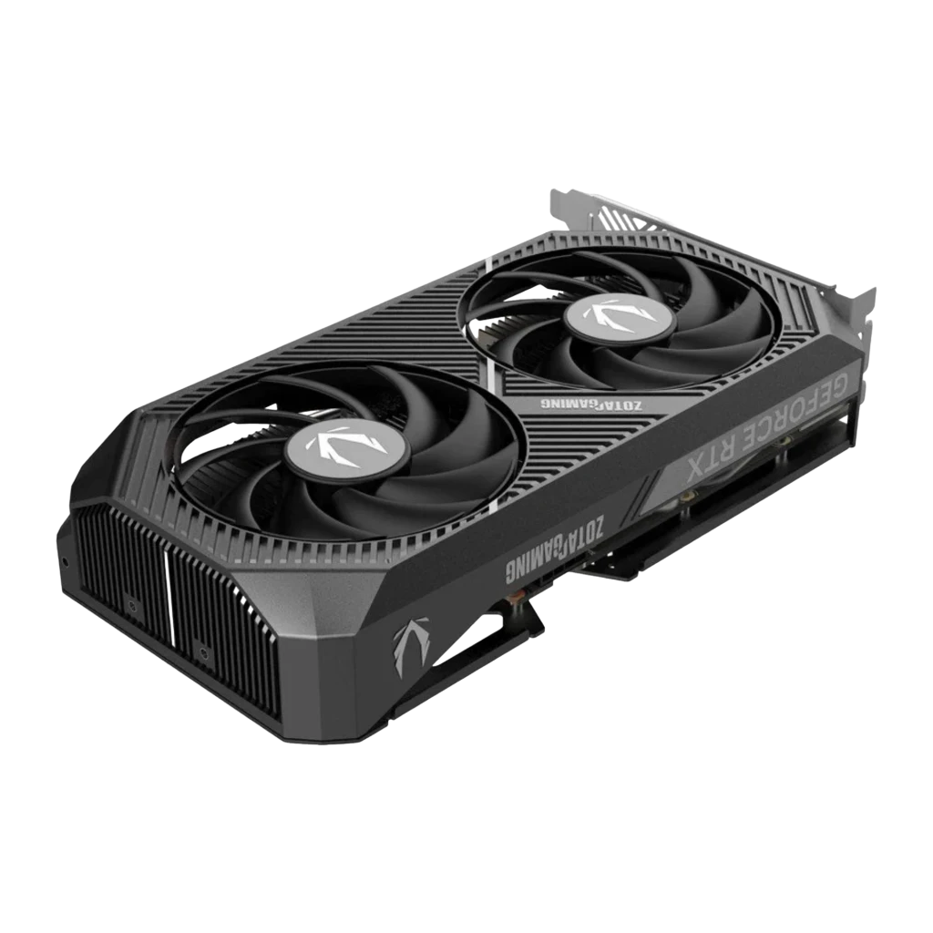 ZOTAC GeForce RTX 5050 Twin Edge 8GB noir, produit et boîte: carte graphique double ventilateur avec son emballage - Ítem2