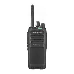 Talkie Walkie Kenwood Noir 9000m 48 Canaux (32 dPMR446 + 16 PMR446) TK-3701D, vue avant: antenne, logo Kenwood, boutons