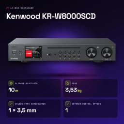 Ampli-tuner Hi-Fi Kenwood 60W Streaming Noir KR-W8000SCD - caractéristiques