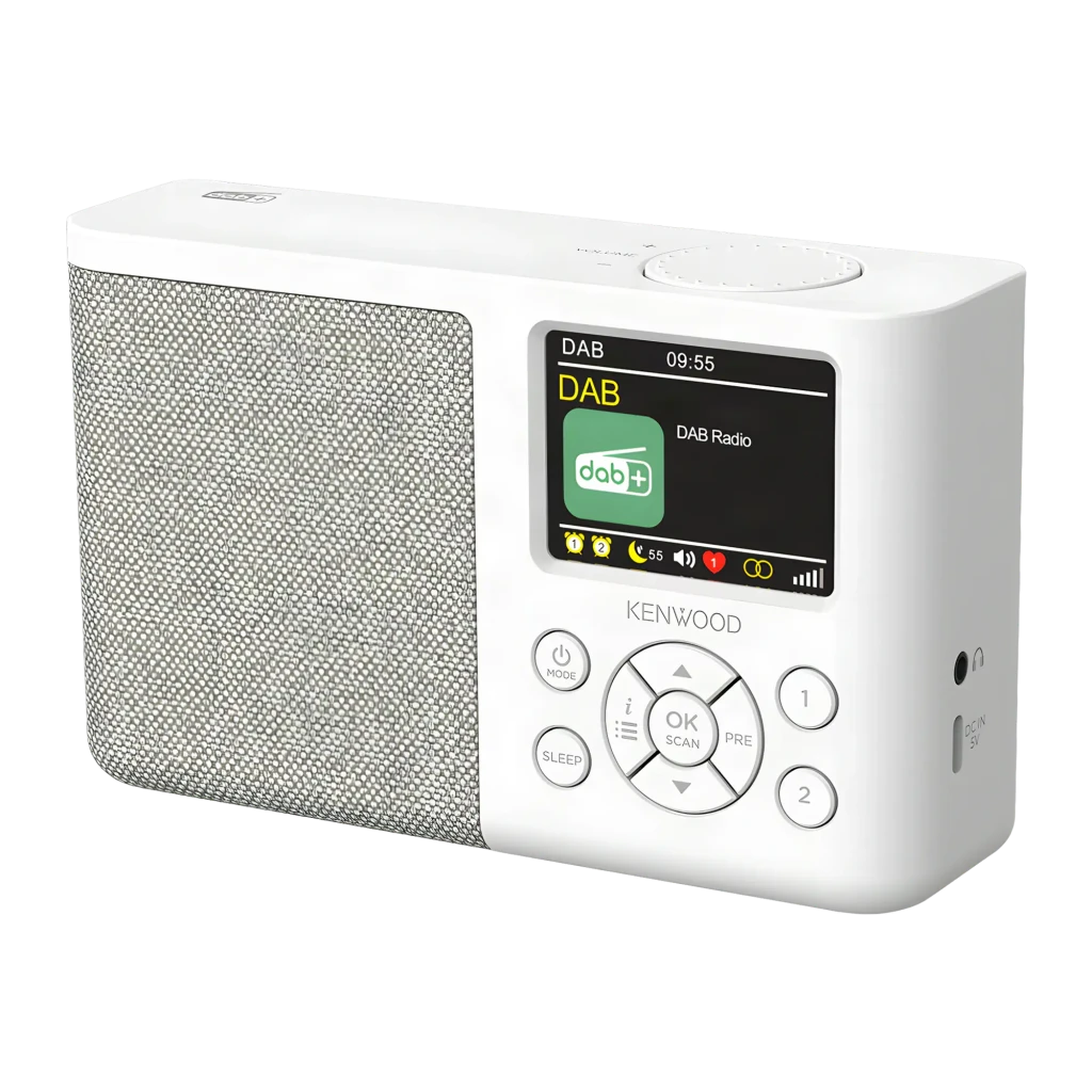 Radio portátil Kenwood Batería recargable DAB+, FM Bluetooth Blanco CR-M33DAB