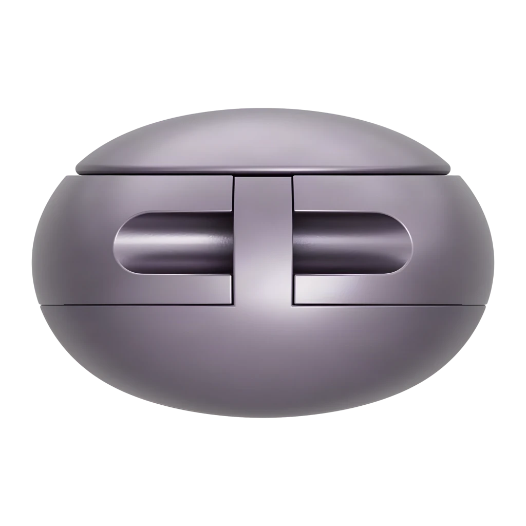 Plaud NotePin S 64GB roxo, vista frontal: forma oval com clipe magnético central e acabamento mate