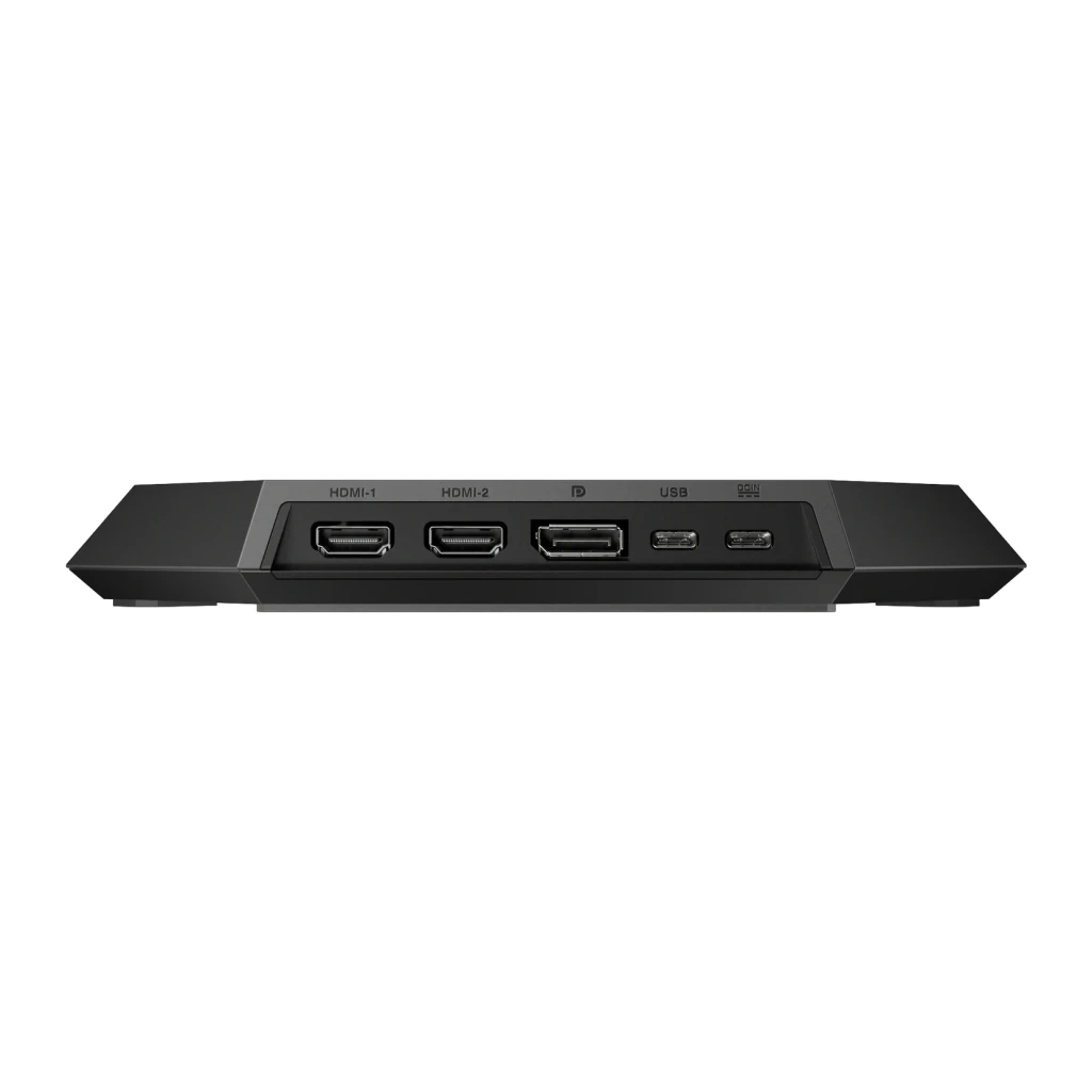 XREAL ROG R1-N Noir Réalité Augmentée Micro OLED 1920x1080 240Hz, vue arrière: ports HDMI-1, HDMI-2, DisplayPort, USB