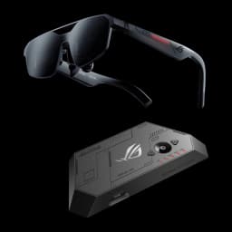 XREAL ROG XREAL R1-B 240Hz Noir Réalité Augmentée Micro OLED 1920x1080, vue ensemble: lunettes AR angle arrière avec logo