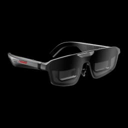 XREAL ROG XREAL R1-B 240Hz Noir Réalité Augmentée Micro OLED 1920x1080, vue latérale: branche avec logo Republic of Gamers