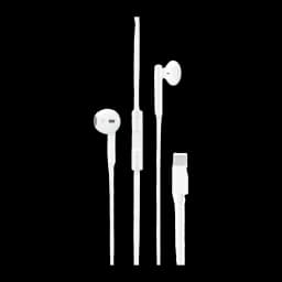 Auriculares Huawei CM33 In-Ear USB-C Branco, vista frontal: dois auriculares, controlo no cabo e conector USB-C visíveis