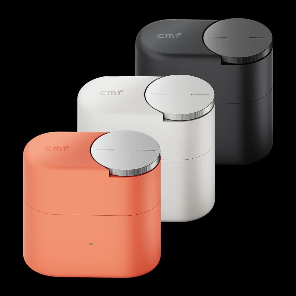 Auriculares CMF by Nothing Clip Pro Open-Ear Bluetooth 5.4 32,5h Coral, comparativa de colores: estuches coral, blanco