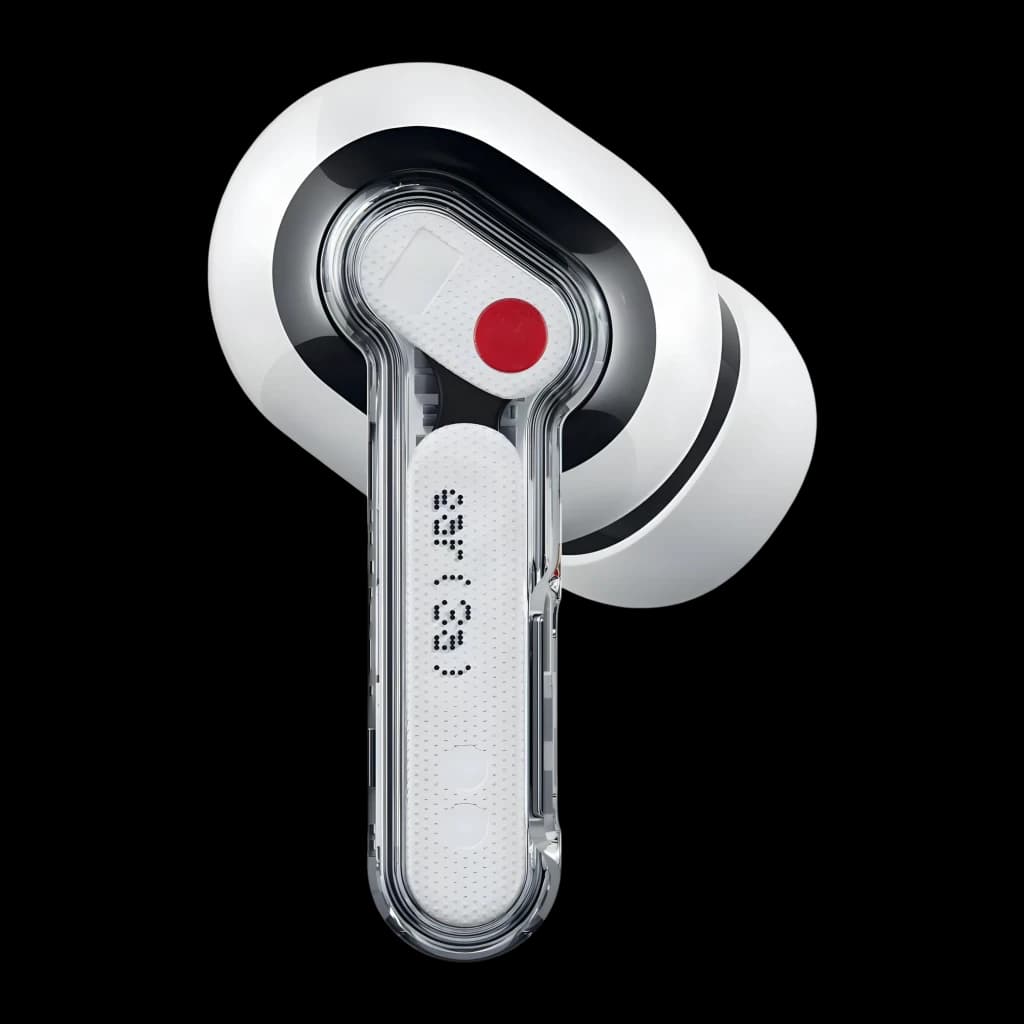 Auriculares Nothing Ear (3a) Cancelación de Ruido Adaptativa TWS In-Ear Blanco, vista frontal: carcasa transparente