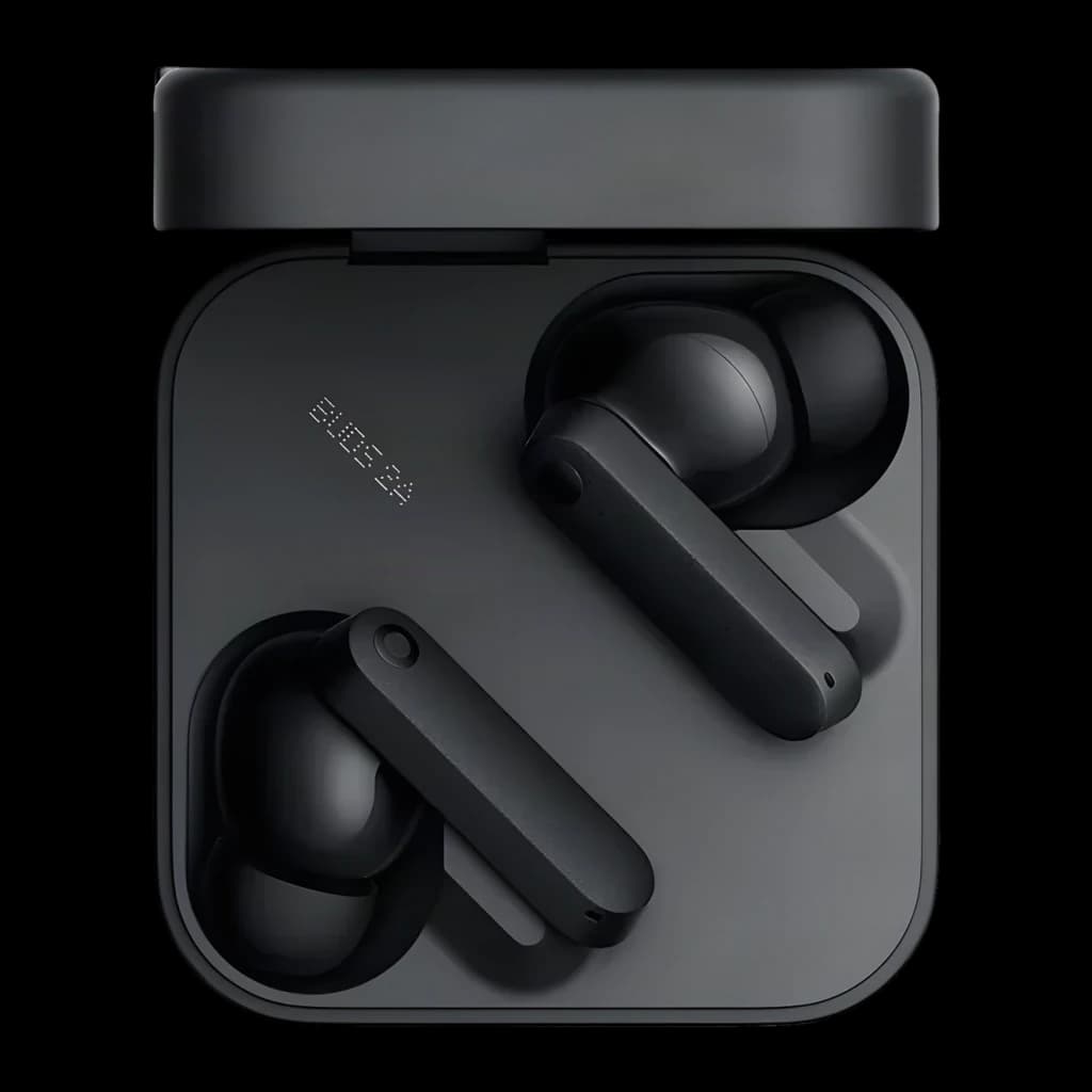 Auriculares CMF by Nothing Buds Neo Cancelación de Ruido TWS In-Ear Bluetooth Negro, vista superior: estuche abierto