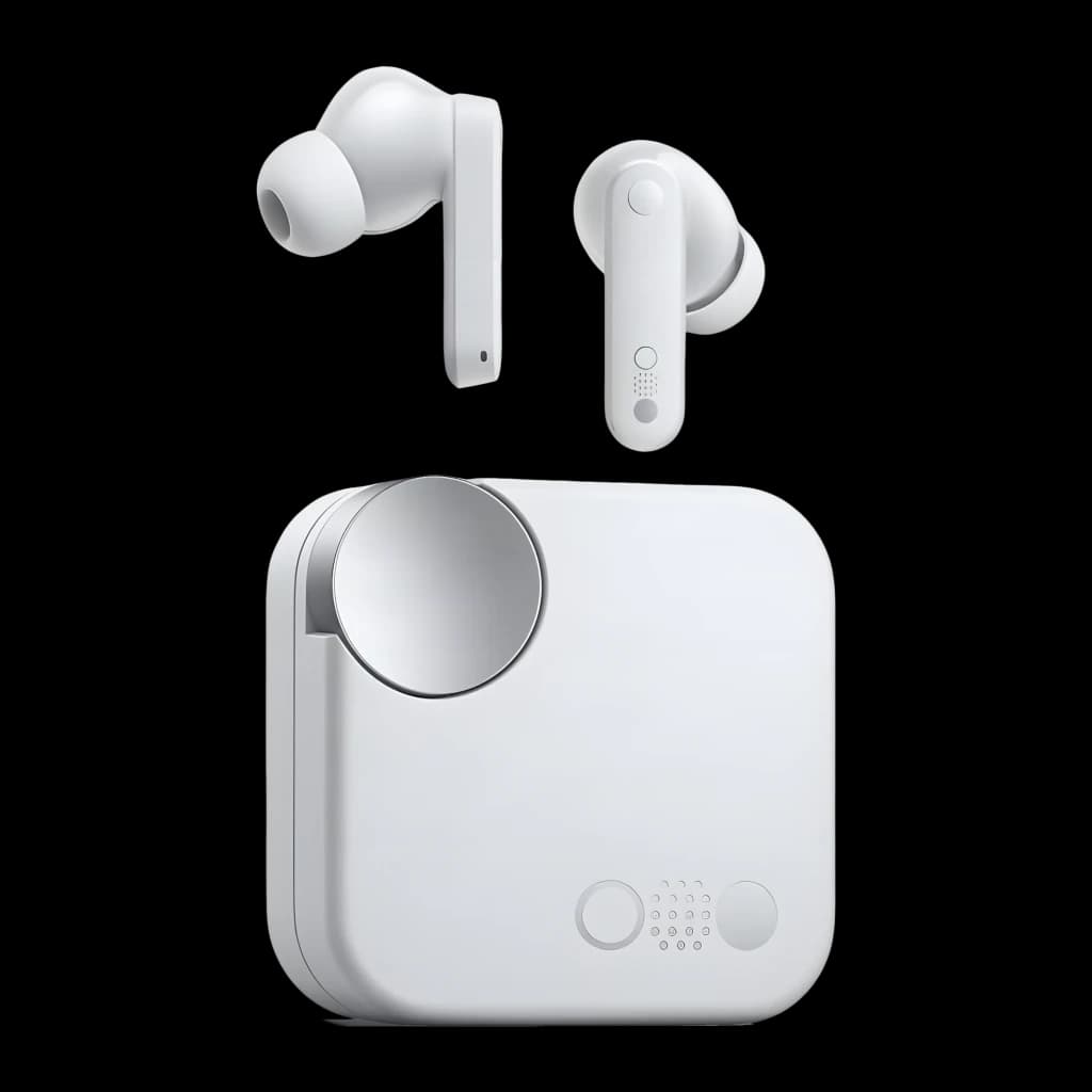 Auriculares CMF by Nothing Buds Neo Cancelación de Ruido TWS In-Ear Bluetooth 6.0 Blanco, vista frontal: earbuds flotando