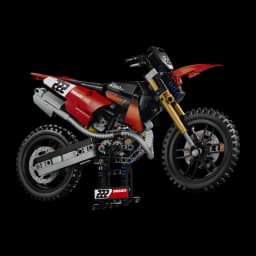 LEGO Technic 42238 Ducati Desmo450 MX Factory rouge y noir - vue principale