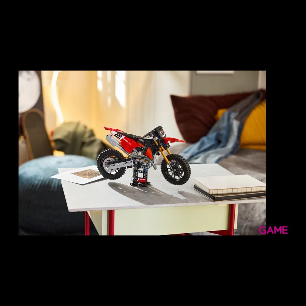 LEGO Technic 42238 Ducati Desmo450 MX Factory rouge y noir - détail 10