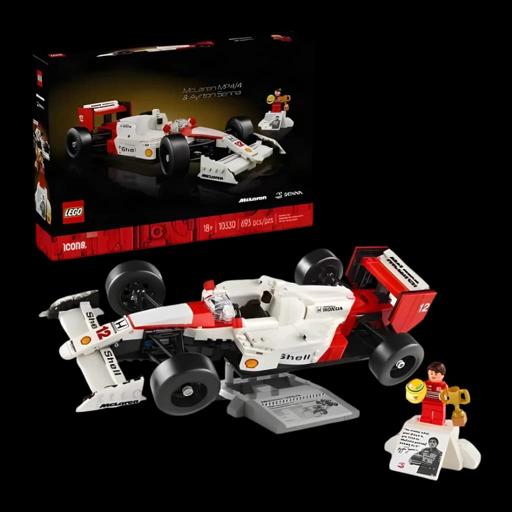 LEGO Icons 10330 McLaren MP4/4 & Ayrton Senna verde; rouge - détail