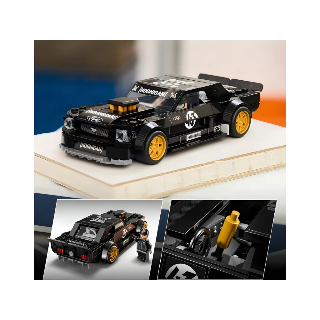 LEGO Speed Champions 77262 Ken Block's 1965 Ford Mustang Hoonicorn - incluye minifigura de Ken Block con casco, gorra y