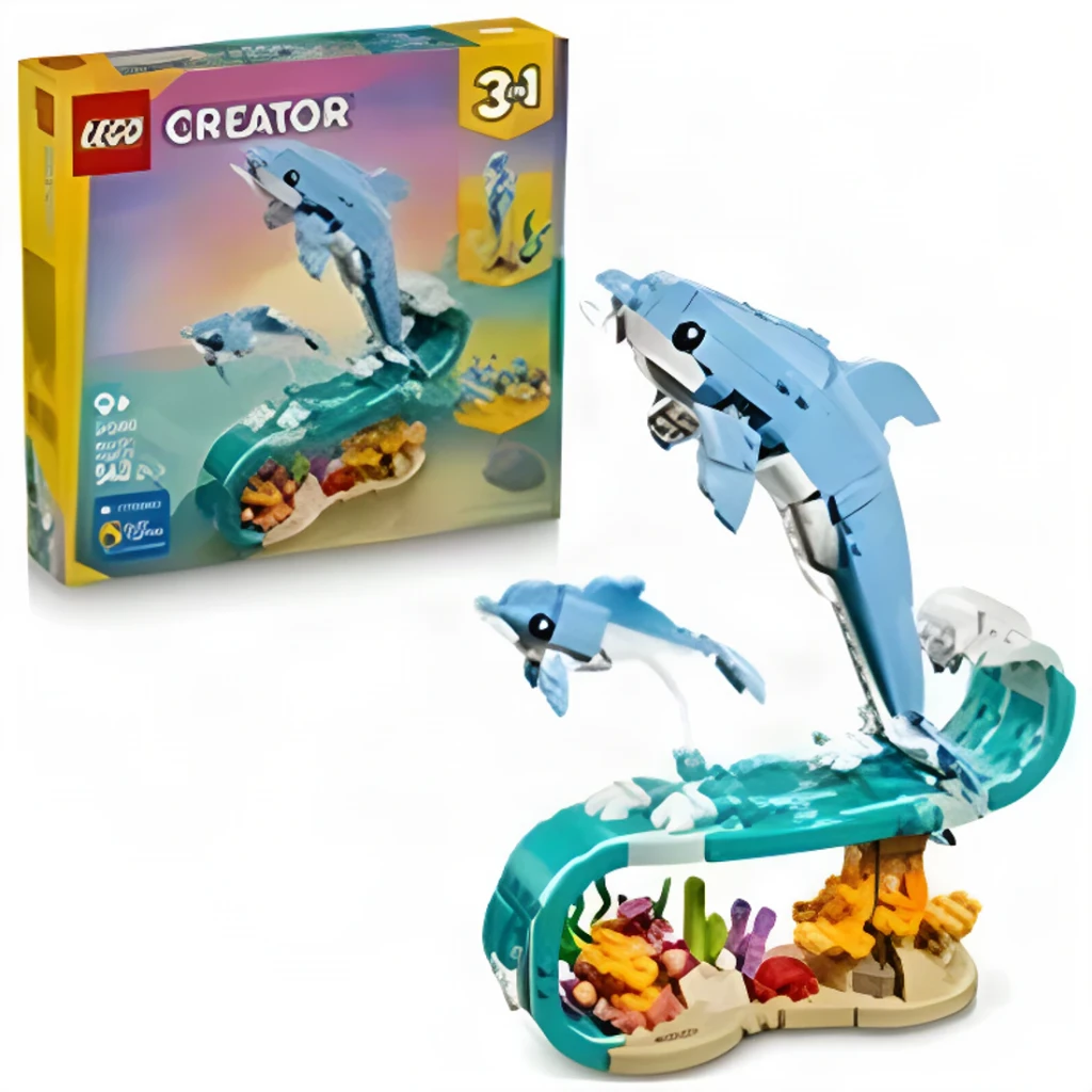 LEGO Creator 3 en 1 31385 Criaturas Marinas: Hermosos Delfines multicolor - vista principal - Ítem3