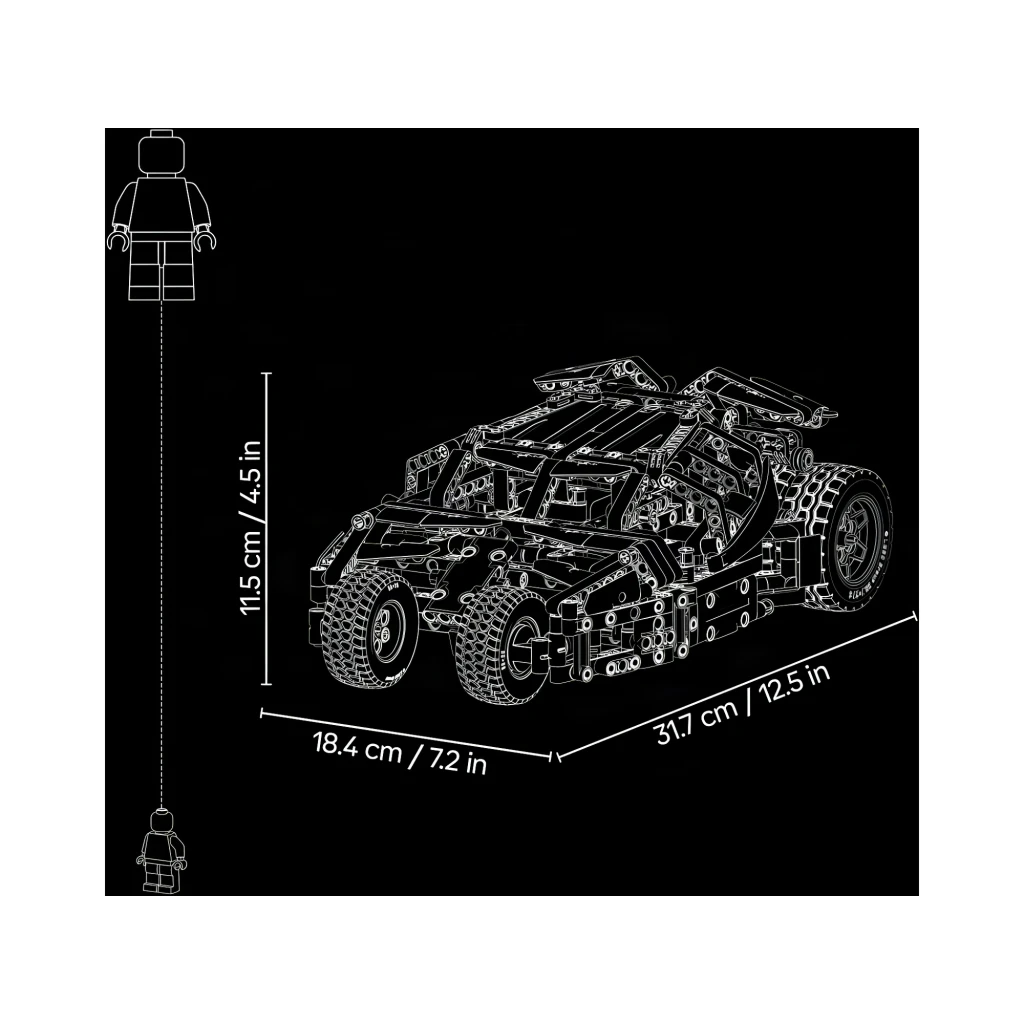 LEGO Technic 42239 Batmobile Tumbler negro - vista principal - Ítem5