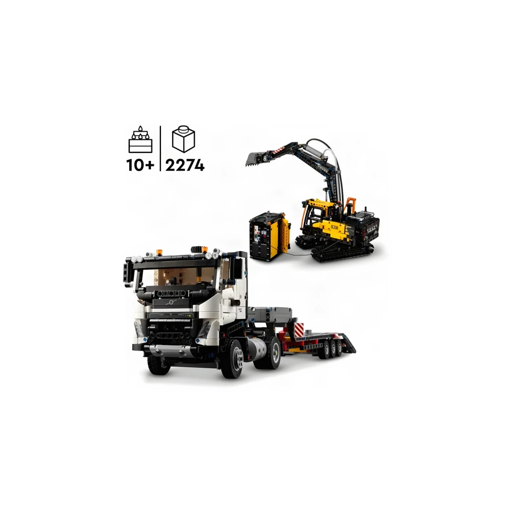 LEGO Set Technic 42175 Volvo FMX con Excavadora de Orugas EC230 Electric multicolor - vista principal - Ítem1