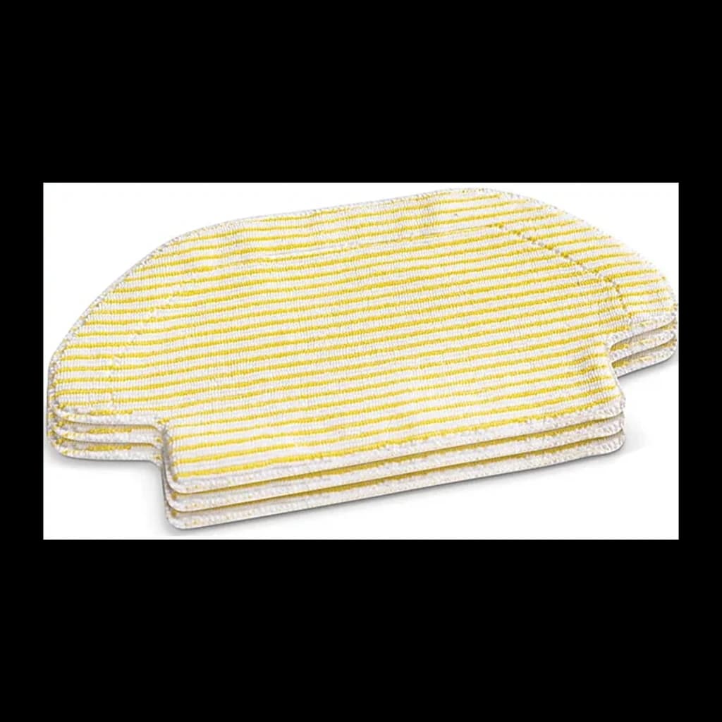 Kärcher RVC 3 Branco, acessório: conjunto de 3 panos de microfibra amarelo e branco empilhados