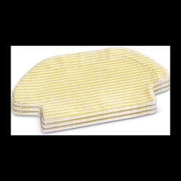 Kärcher RVC 3 Branco, acessório: conjunto de 3 panos de microfibra amarelo e branco empilhados