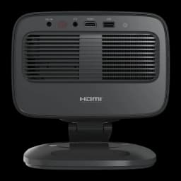 Philips NeoPix 450 Smart 1080p noir, vue arrière: grilles de ventilation, ports DC-IN, casque, HDMI et USB