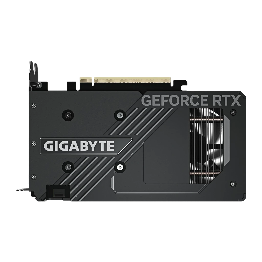 Gigabyte RTX 5060 WINDFORCE MAX OC 8GB preto, kit completo: placa gráfica ao lado da caixa retail com design GeForce RTX 5060 - Item2