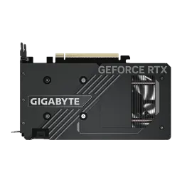 Gigabyte RTX 5060 WINDFORCE MAX OC 8GB negro, vista trasera: backplate con logo GIGABYTE, inscripción GeForce RTX