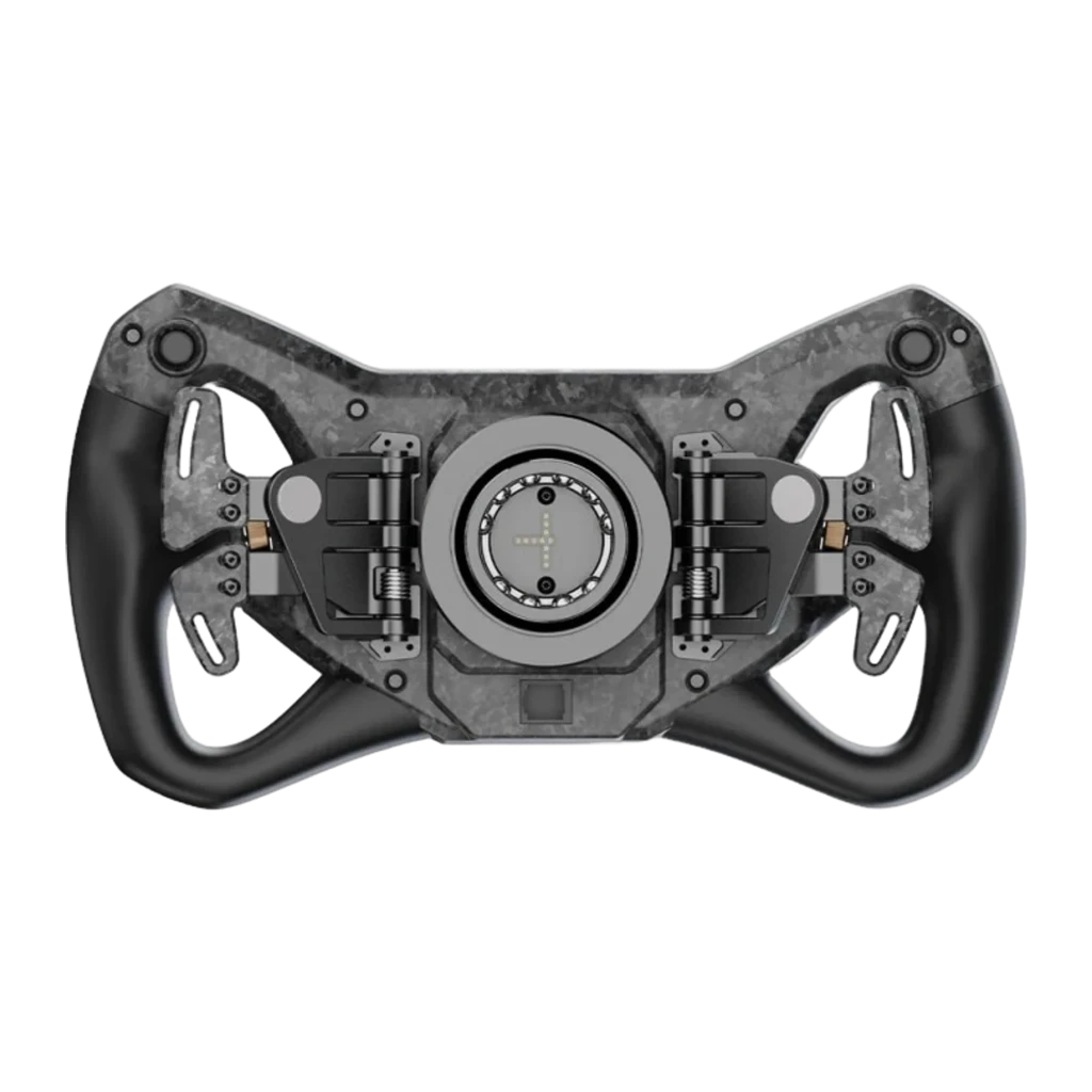 MOZA Racing KS Pro volant PC, vue avant: écran TFT, boutons RGB multicolores et structure en carbone - Ítem1