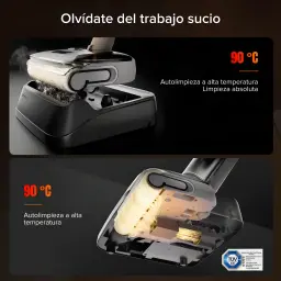 Roborock F25 RT 2,5Ah Blanco, función autolimpieza: rodillo y base con vapor a 90°C certificado TÜV