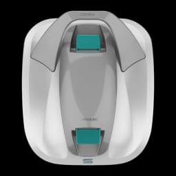 Cecotec Conga Pooldroid 3000 FloorMaster Gris, vue du dessus: trois filtres turquoise et logo Conga visibles depuis le haut