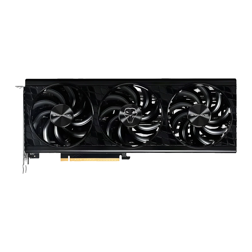 Gainward GeForce RTX 5060 Ti Python III 16GB, vista con caja: tarjeta gráfica negra triple ventilador junto a su packaging - Ítem5