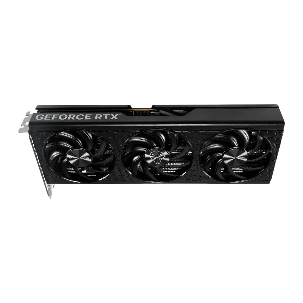 Gainward GeForce RTX 5060 Ti Python III 16GB, vista con caja: tarjeta gráfica negra triple ventilador junto a su packaging - Ítem1