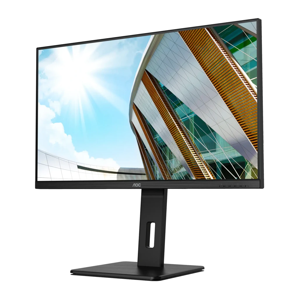 AOC Monitor U32P2 31.5 pulgadas 4K Negro, vista frontal: pantalla con iconos 32