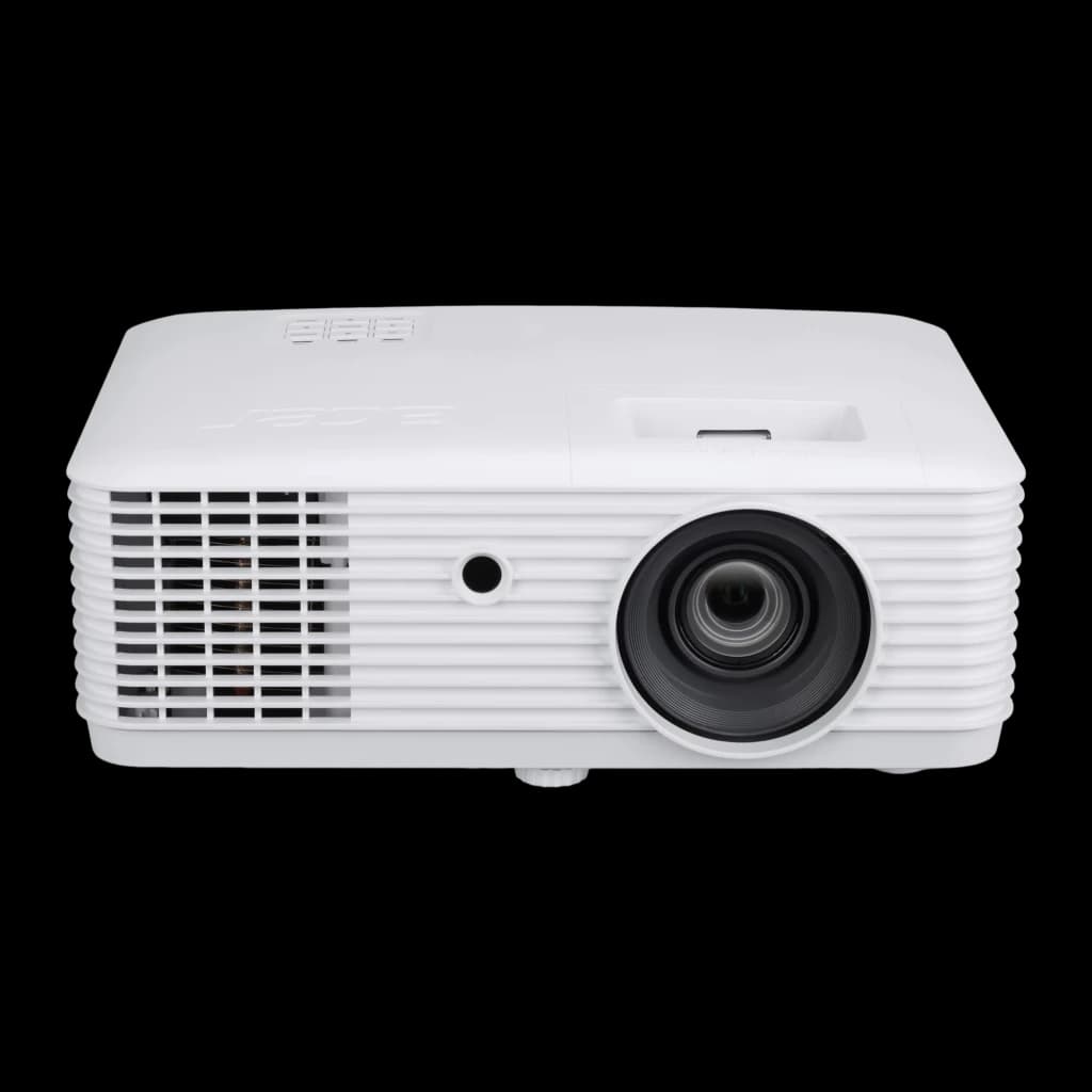 Acer Projecteur HL6513i 1080p Blanc, vue de face: objectif DLP, grille de ventilation latérale et panneau de commande
