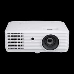 Acer Projecteur HL6513i 1080p Blanc, vue de face: objectif DLP, grille de ventilation latérale et panneau de commande