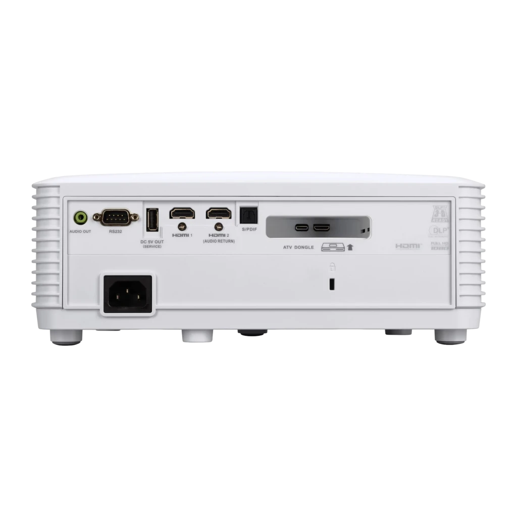 Acer Projecteur HL6513i 1080p Blanc, vue de face: objectif DLP, grille de ventilation latérale et panneau de commande - Ítem1