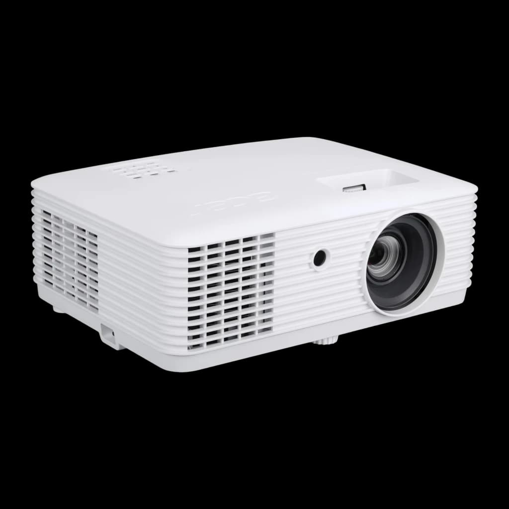 Acer Projecteur HL6513i 1080p Blanc, angle avant-gauche: objectif, grille latérale et capot supérieur visibles