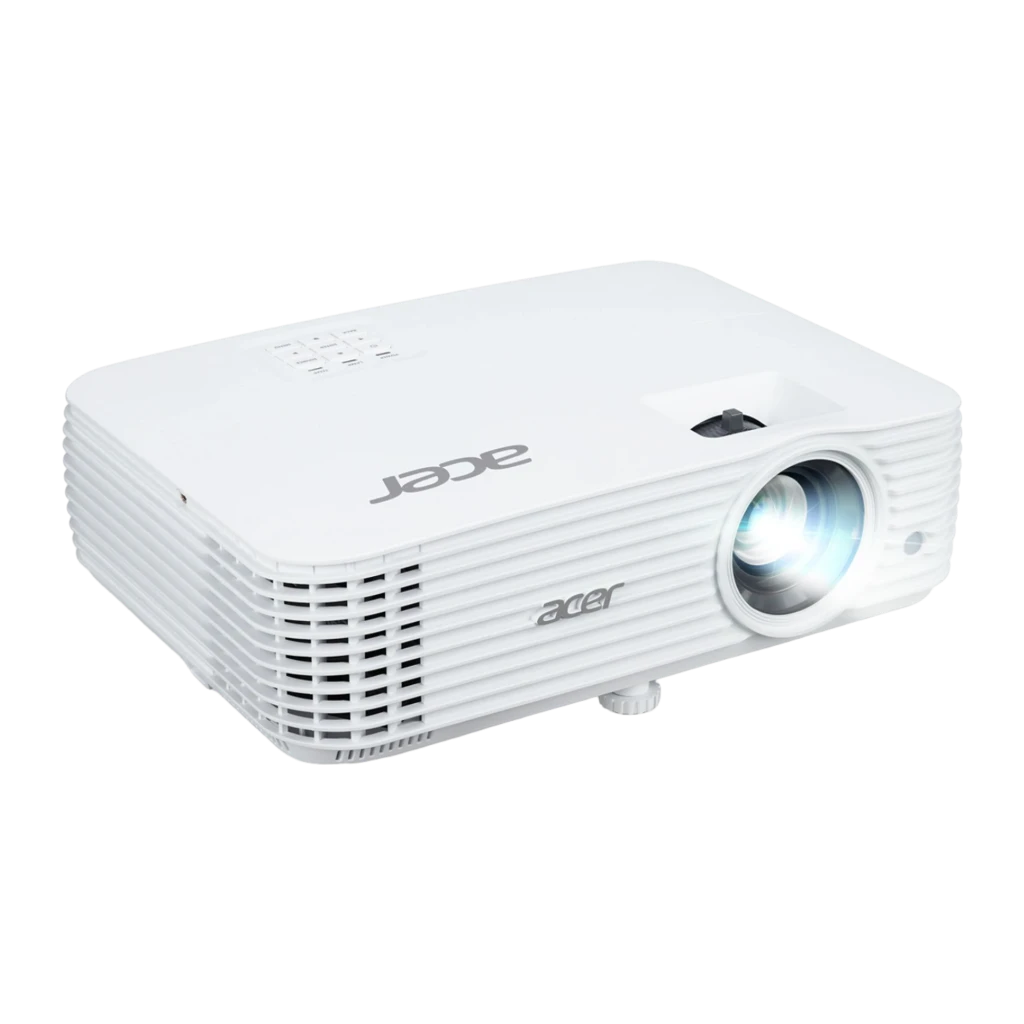 Acer Projecteur X1526 Full HD 4000lm DLP Blanc, vue avant-dessus: objectif et grilles latérales visibles - Ítem2
