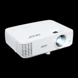 Acer Projecteur X1526 Full HD 4000lm DLP Blanc, vue latérale-avant: panneau de boutons supérieur et objectif